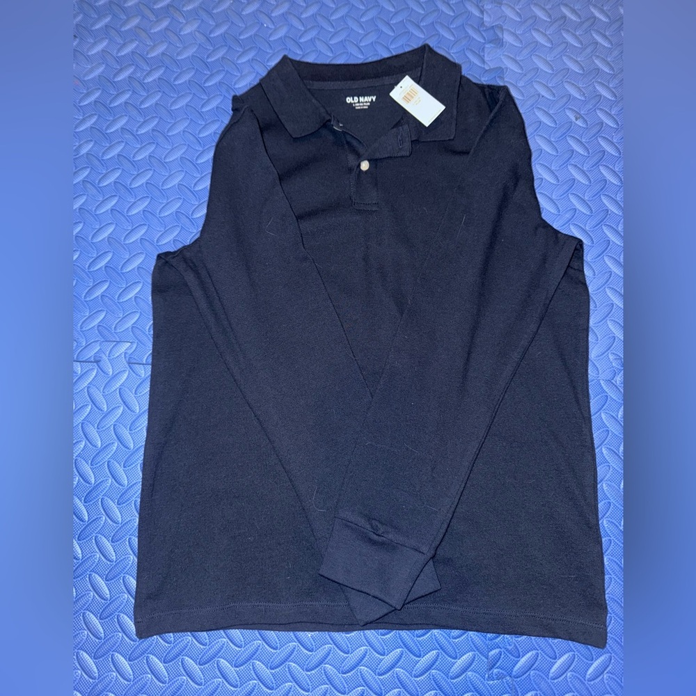 Old Navy Boy’s Dark Blue Long Sleeve Polo